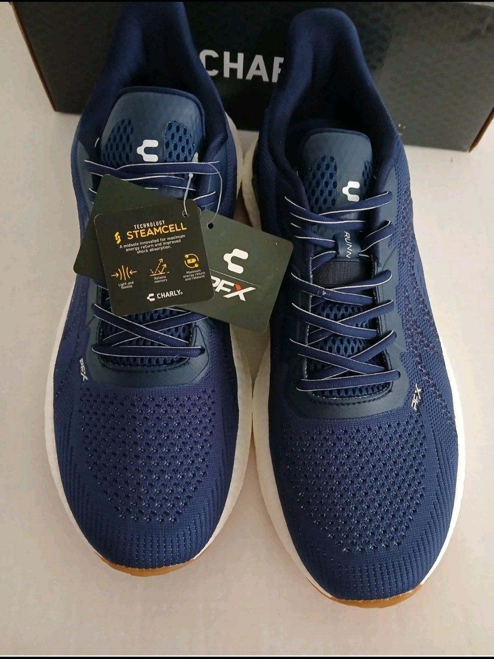 Charly Men's Electrico Running Shoe Navy Color New Sizes 9.5  $45 - Picture 4 of 12